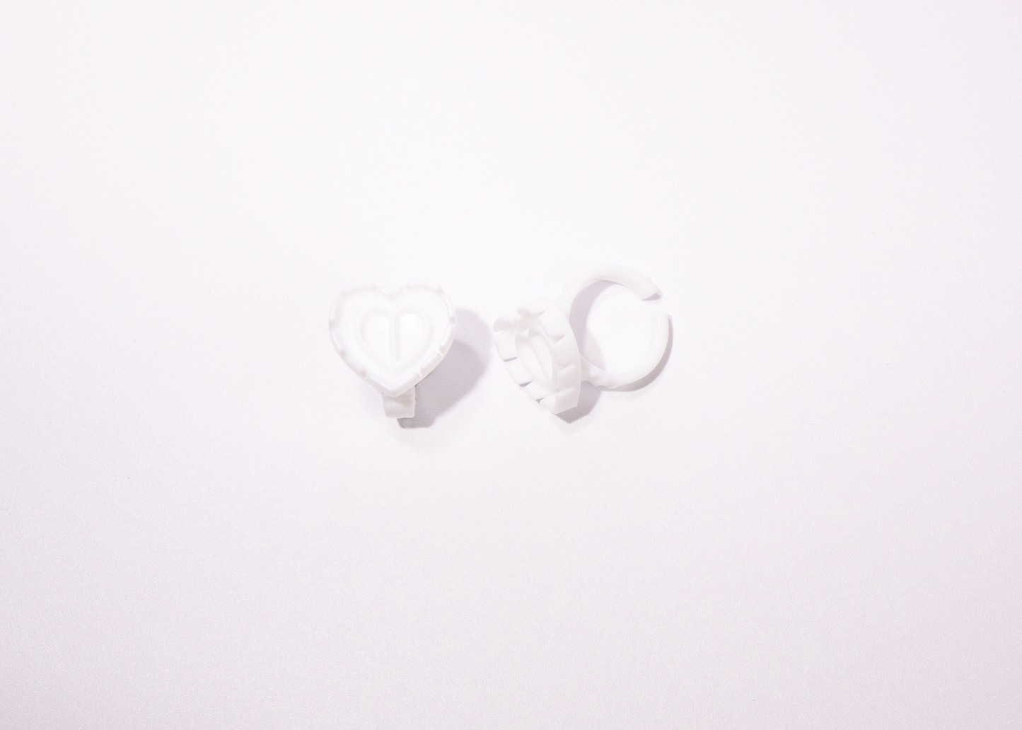 WHITE HEART GLUE RINGS